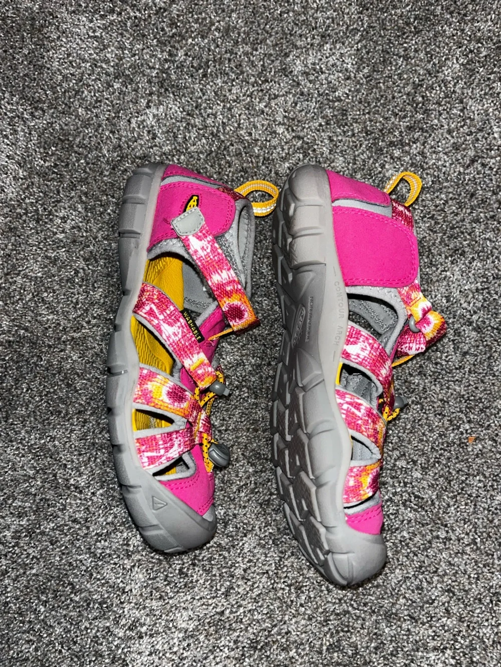 Keen girls sandals pink orange euc j3